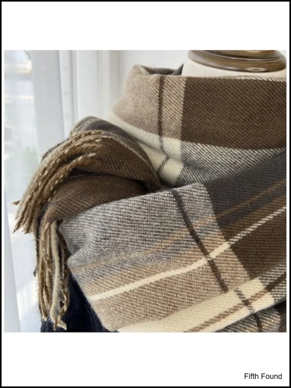 Soft Warm Scottish Tartan Plaid Winter Scarf with Fringes Shawl Wrap
